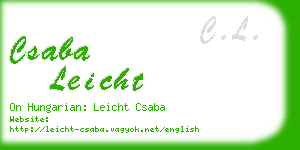 csaba leicht business card